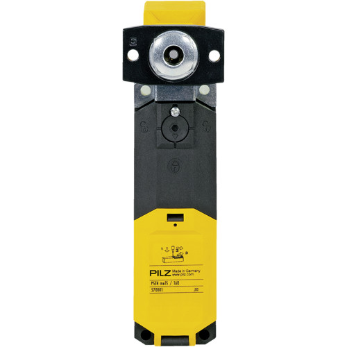 Mechanical safety switch with radius actuator Interlock principle spring force Contacts 2 N/O, 2 N/C Supply voltage 24 V AC/DC.