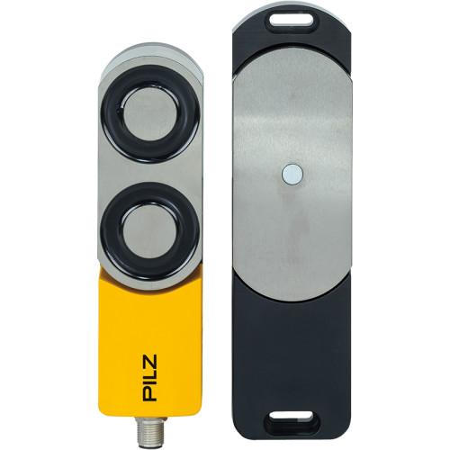 Magnetic safety gate system for applications up to SIL3/PL e/Cat4. Magnetic holding force 1000N (process protection). Coding: coded, 8-pin M12 connector, 4 LEDs, IP67, package contents = sensor with s