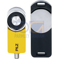 Magnetic safety gate system for applications up to SIL3/PL e/Cat4. Magnetic holding force 500N (process protection). Coding: coded, 5-pin M12 connector, 4 LEDs, IP67, package contents = sensor with st