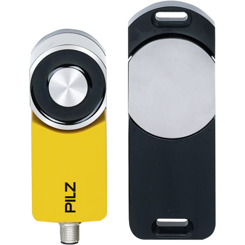Magnetic safety gate system for applications up to SIL3/PL e/Cat4. Magnetic holding force 500N (process protection). Coding: coded, 5-pin M12 connector, 4 LEDs, IP67, package contents = sensor with st