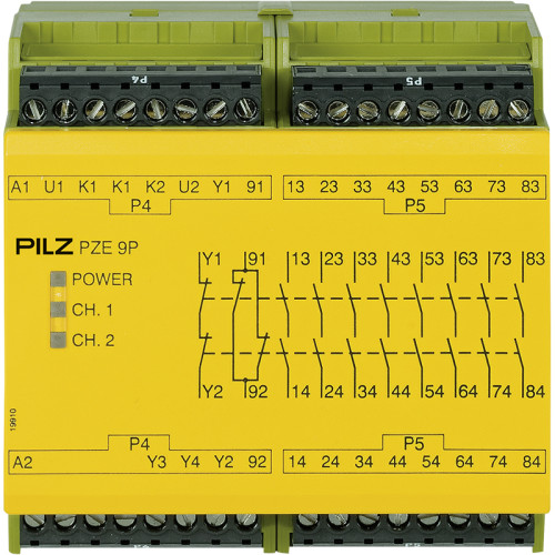 Contact expansion inputs: 1/2-channel wiring with/without detection of shorts across contacts