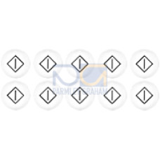 PITgatebox coloured discs for the illuminated pushbuttons white IECsta rt icon pack of 10