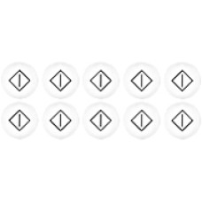 PITgatebox coloured discs for the illuminated pushbuttons white IECsta rt icon pack of 10