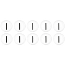 PITgatebox coloured discs for the illuminated pushbuttons white IEC ON icon pack of 10