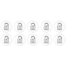 PITgatebox coloured discs for the illuminated pushbuttons white IEC unlocking icon pack of 10