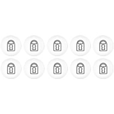 PITgatebox coloured discs for the illuminated pushbuttons white IECloc king icon pack of 10