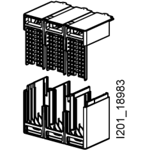 access. for VL150XUL  VL250UL terminal cover IP30 short comprises 1 cover 3-pole