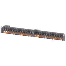N/PE terminal strip with screw terminals N=3 x 16 mm2 and 14 x 10 mm2 PE=3 x 16 mm2