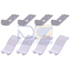 Flush-mounting set comprising wall claws and wall anchors