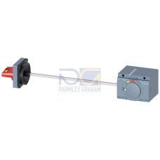Side wall-mounted rotary operator emergency stop IEC IP65 accessory for: 3VA2 100/160/250