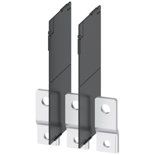 Front bus connectors extended, 3 units, accessories for: 3VA2 100/160/250.
