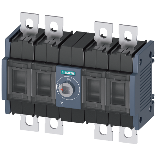 Switch disconnector 100 A, Size 2, 4-pole Front operating mechanism center Basic unit without handle flat terminal incl. phase barriers