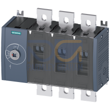SWITCH-DISCONNECTOR 1000A, FRAME SIZE 4, 3-POLE FRONT OPERATING LEFT BASIC UNIT WITHOUT HANDLE FLAT TERMINAL