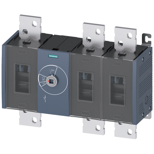 Switch disconnector 1600 A, Size 5, 3-pole Front operating mechanism center Basic unit without handl