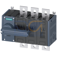 Switch disconnector 400 A, Size 3, 3-pole Front operating mechanism left Complete unit with direct operating mechanism gray flat terminal