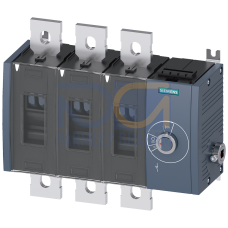 Switch disconnector 500 A, Size 4, 3-pole Side operating mechanism right Basic unit without handle flat terminal