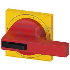 Size 3 Door-Coupling Handle Handle Red/Yellow W/O Shaft and Coupling Driver Lockable in Off