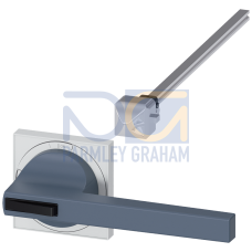 Size 5 Door-Coupling Handle Complete Drive Grey Incl. Shaft 300mm Length and Coupling Driver Lockable in Off