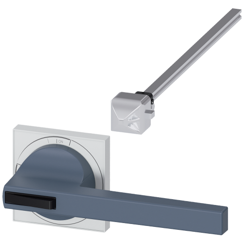 Size 5 Door-Coupling Handle Complete Drive Grey Incl. Shaft 300mm Length and Coupling Driver Lockable in Off