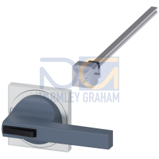 Size 4 Door-Coupling Handle Complete Drive Grey Incl. Shaft 300mm Length and Coupling Driver Lockable in Off