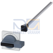 Size 2 Door-Coupling Handle Complete Drive Grey Incl. Shaft 300mm Length and Coupling Driver Lockable in Off