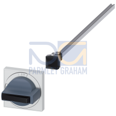 Size 1 Door-Coupling Handle Complete Drive Grey Incl. Shaft 300mm Length and Coupling Driver Lockable in Off