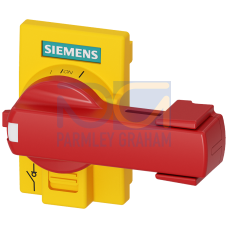 Accessory for 3KD size 1 Direct operating mechanism, red/yellow Flat version Can be locked in OFF position with one padlock
