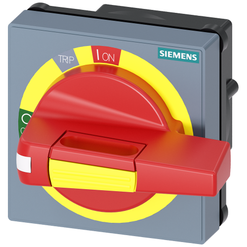 Handle with masking frame Emergency stop with tolerance compensation Accessory for: 3VA2 400/630