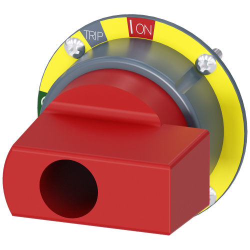 Supplementary handle for door-coupling rotary operating mechanism emergency stop accessory for: 3VA1 100/160.