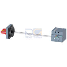 Side wall-mounted rotary operator emergency stop IEC IP65 accessory for: 3VA1 100/160.