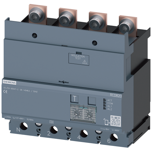 residual current device RCD820 advanced RCD type A load side mounted rated resid. current 0.03...30A