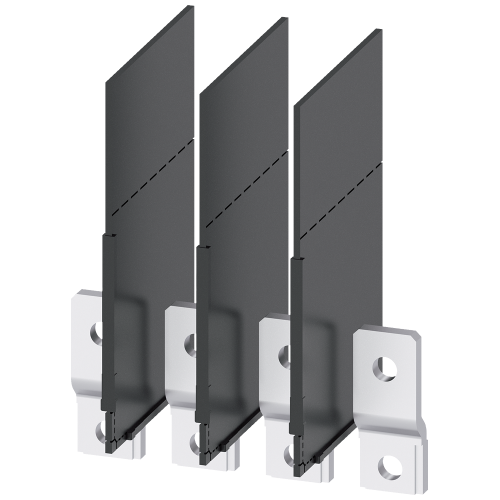 Front bus connectors extended, 4 units, accessories for: 3VA1 100/160.