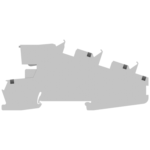 Installation terminal PE, L, NT 2.5 mm2, 5.2 mm width gray