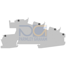 Installation terminal PE, L, N 2.5 mm2, 5.2 mm width gray