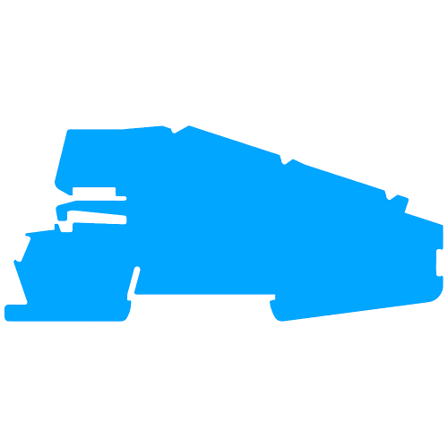 ALPHA, support bracket, for terminal size 2.5 mm2, W: 2 mm