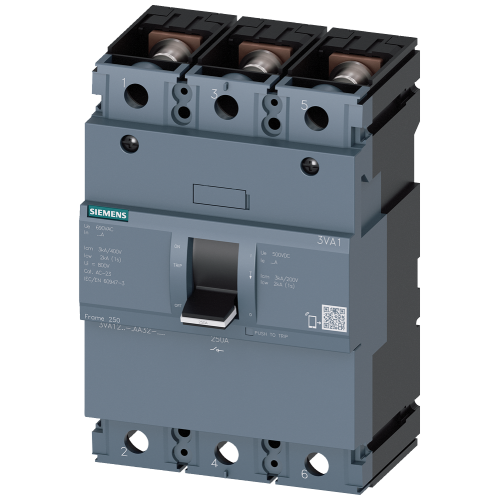 switch disconnector 3VA1 IEC frame 250 3-pole SD100, In=250A without overload protection w/o short-c