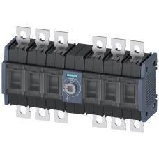 Switch disconnector 80 A, Size 2, 6-pole DC Front operating mechanism center Basic unit without handle flat terminal incl. phase barriers