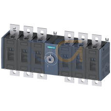 Switch disconnector 250 A, Size 3, 6-pole DC Front operating mechanism center Basic unit without handle flat terminal