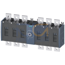 Switch disconnector 500 A, Size 4, 6-pole DC Front operating mechanism center Basic unit without handle flat terminal