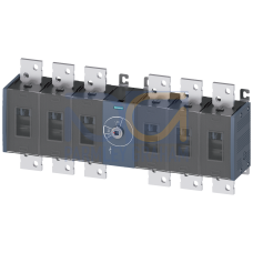 Switch disconnector 1600 A, Size 5, 6-pole DC Front operating mechanism center Basic unit without handle flat terminal