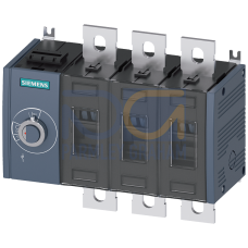 Switch disconnector 200 A, Size 3, 3-pole Lateral operating mechanism left Basic unit without handle flat terminal