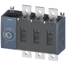 Switch disconnector 500 A, Size 4, 3-pole Lateral operating mechanism left Basic unit without handle flat terminal