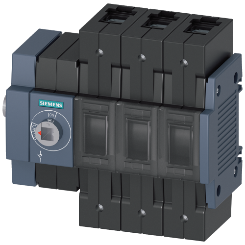 Switch disconnector 100 A, Size 2, 3-pole Lateral operating mechanism left Basic unit without handle Box terminal
