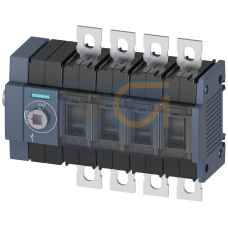 Switch disconnector 160 A, Size 2, 4-pole Lateral operating mechanism left Basic unit without handle flat terminal incl. phase barriers