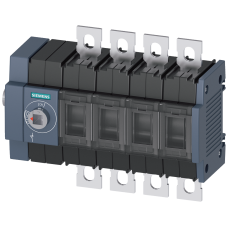 Switch disconnector 80 A, Size 2, 4-pole Lateral operating mechanism left Basic unit without handle flat terminal incl. phase barriers