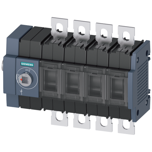 Switch disconnector 80 A, Size 2, 4-pole Lateral operating mechanism left Basic unit without handle flat terminal incl. phase barriers