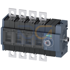 SWITCH-DISCONNECTOR 250A, FRAME SIZE 2, 4-POLE LATERAL DRIVE RIGHT BASIC UNIT WITHOUT HANDLE FLAT TERMINAL INCL. PHASE BARRIERS