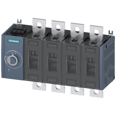 Switch disconnector 200 A, Size 3, 4-pole Lateral operating mechanism left Basic unit without handle flat terminal