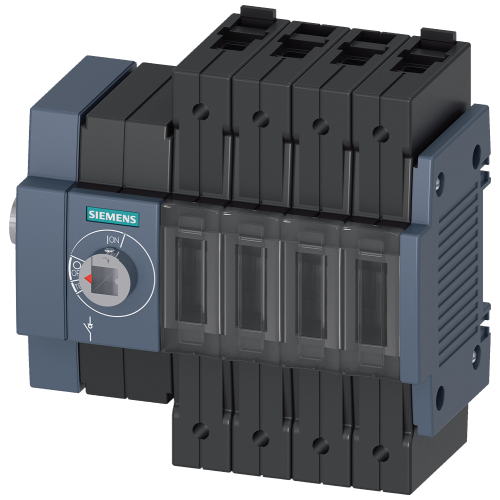 Switch disconnector 32 A, Size 1, 4-pole Lateral operating mechanism left Basic unit without handle Box terminal