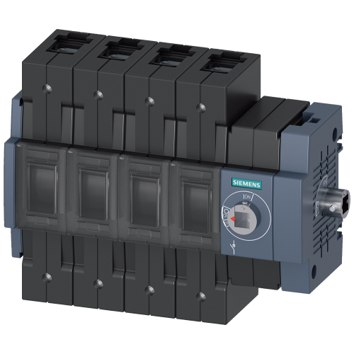 Switch disconnector 100 A, Size 2, 4-pole Lateral operating mechanism right Basic unit without handle Box terminal